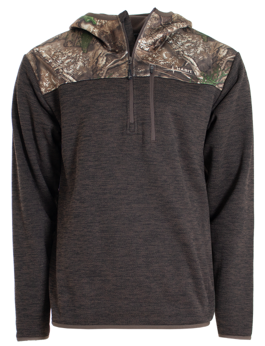 FJ10084 - Men's 1/4 Zip Hooded Fleece Pullover