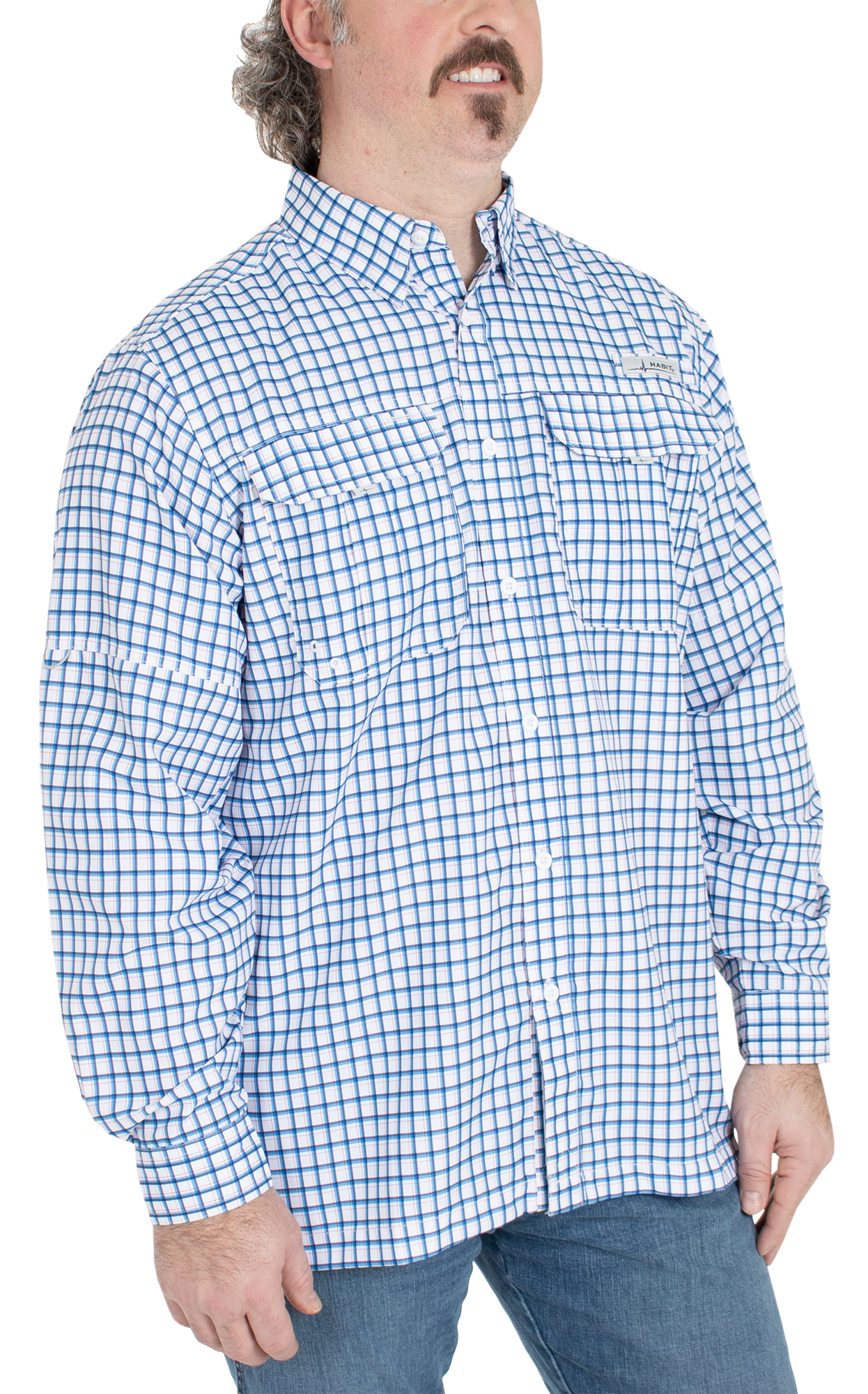 TS10025 - Habit - Fourche Mountain Long Sleeve River Guide Fishing Shirt - Men’s - CLOSEOUT