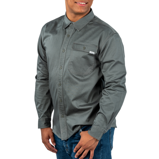 TS10425 - Men's Garment Washed Woven Button Up