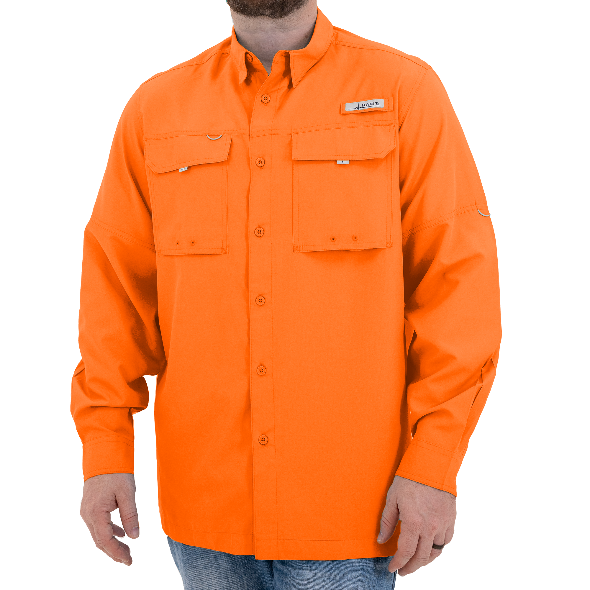 TS10453 - Men's Flushing Bay River Shirt - Long Sleeve SAFETY HI-VIS
