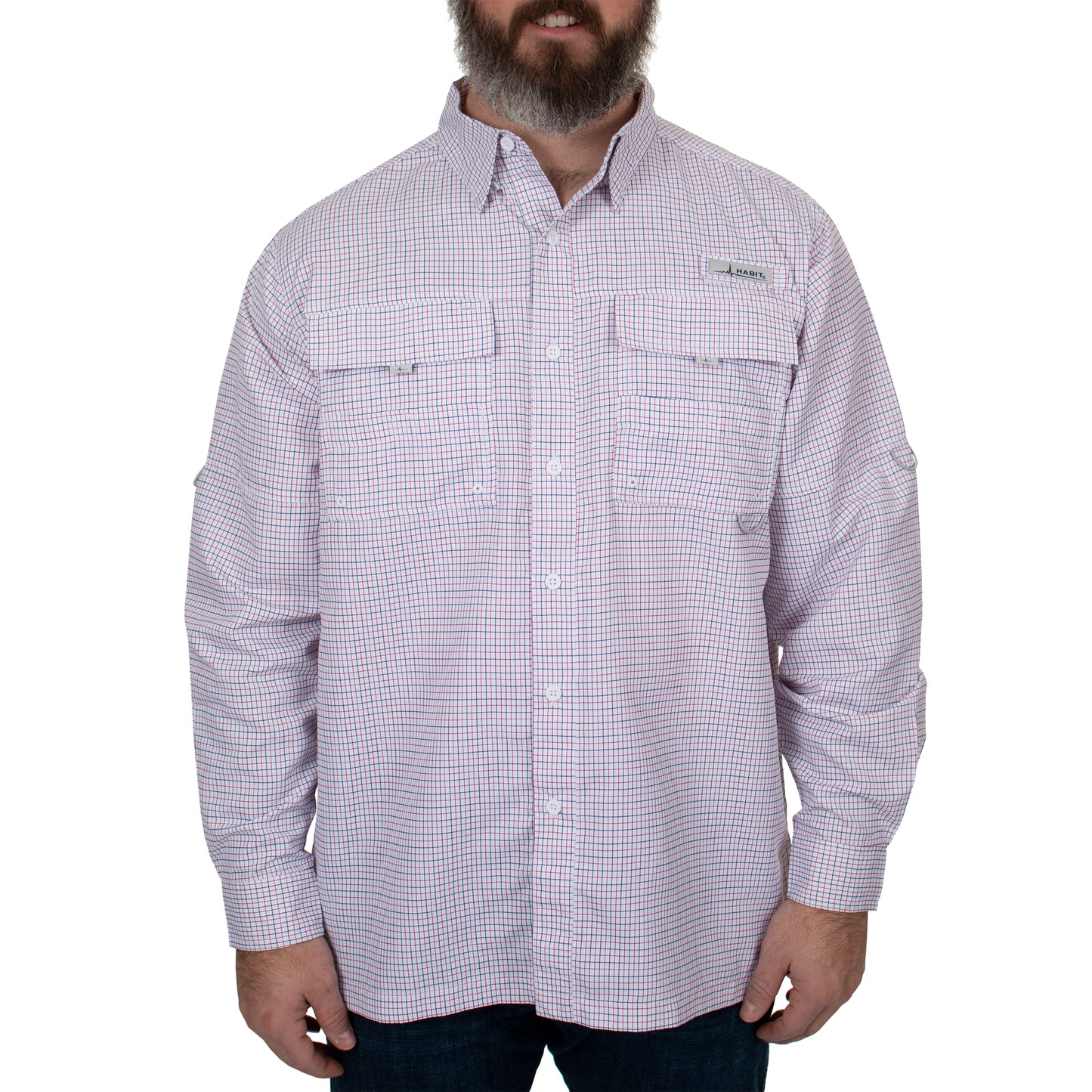 TS1537 - Habit Branded Long Sleeve Men's River Shirt - CLOSEOUT