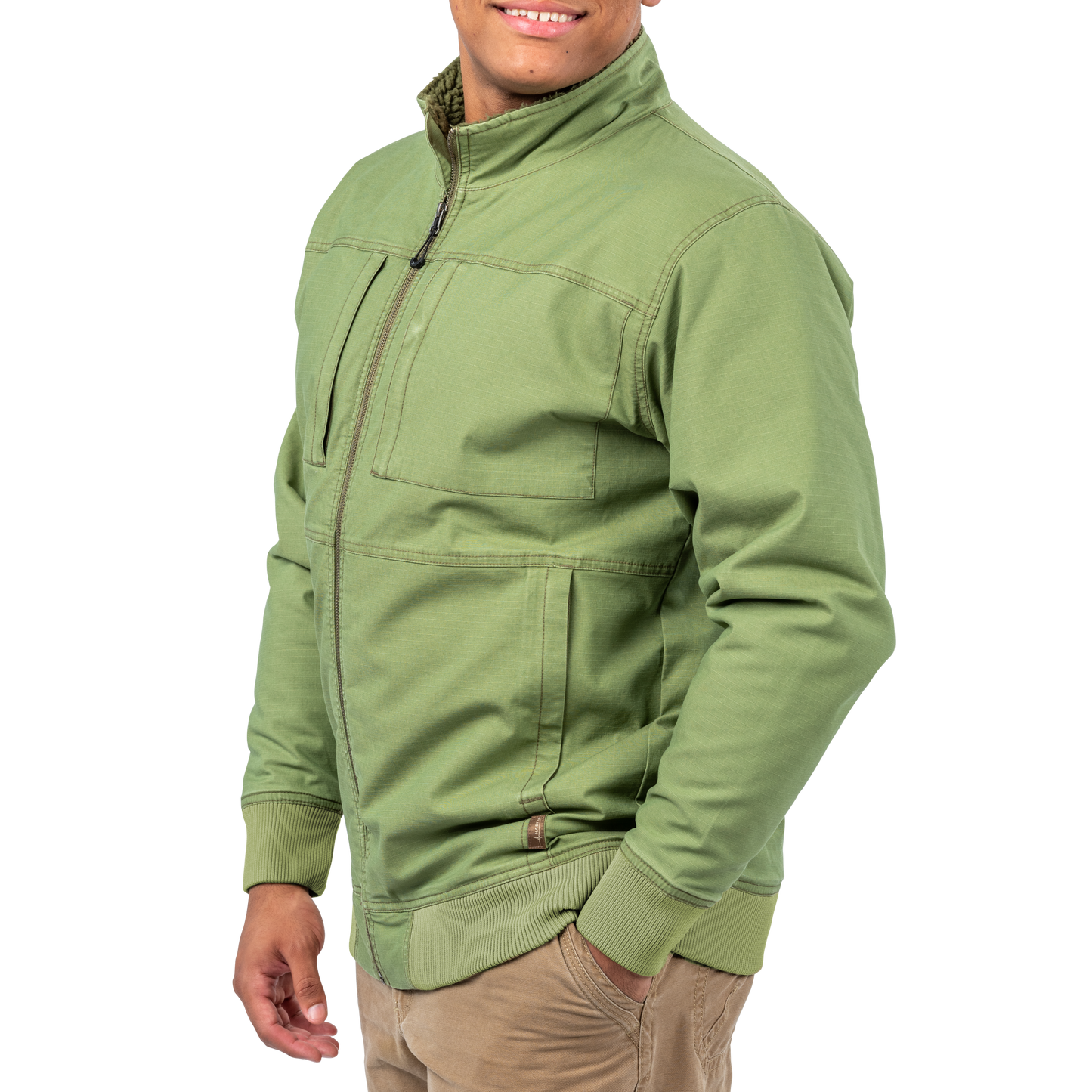 WJ10208 - Men's Sherpa Lined Canvas Jacket