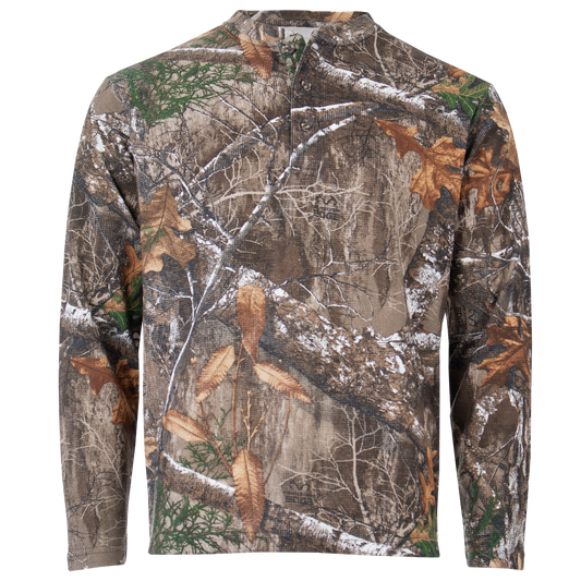 PT10024 - Habit - OPP CVC Waffle Knit Thermal Henley - Men's - CLOSEOUT