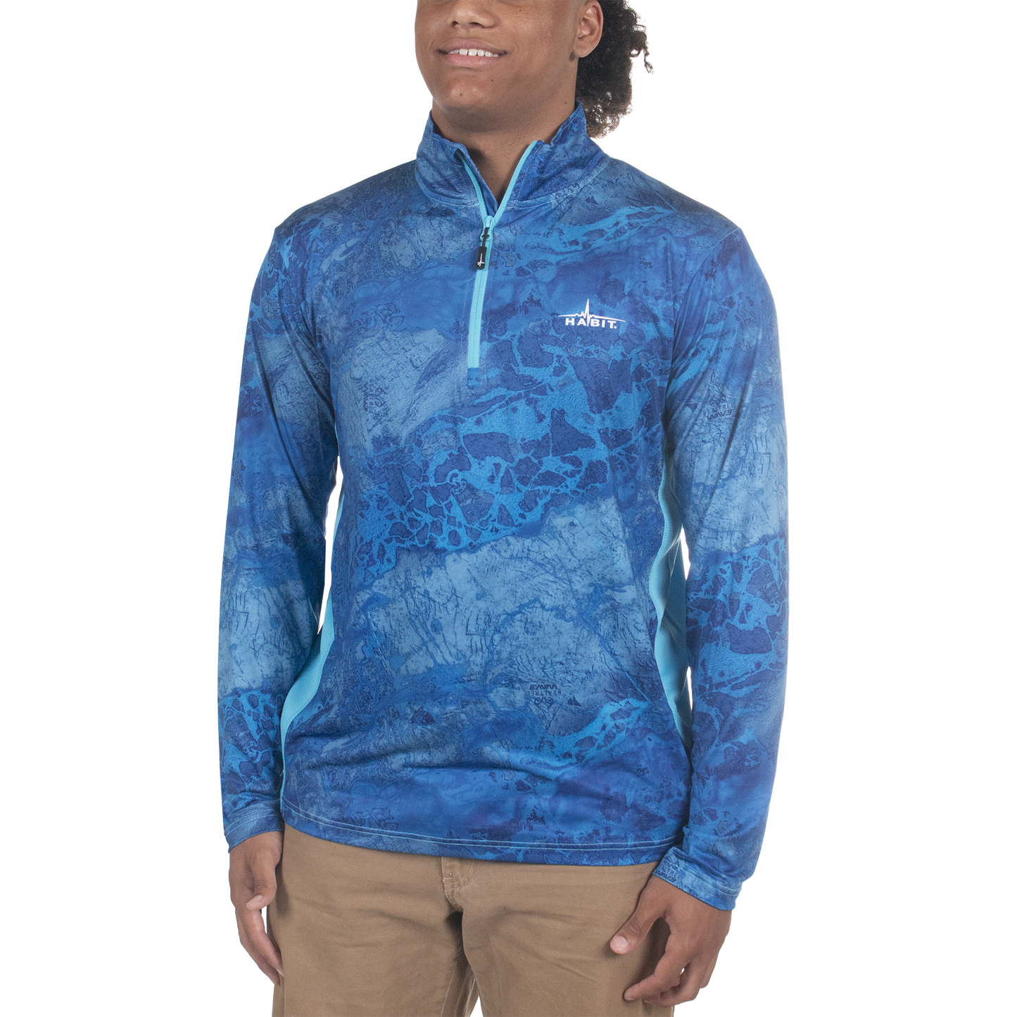 PT10050 - Habit - Black Fork Mountain Trail 1/4 Zip Performance Layer - Men's - CLOSEOUT