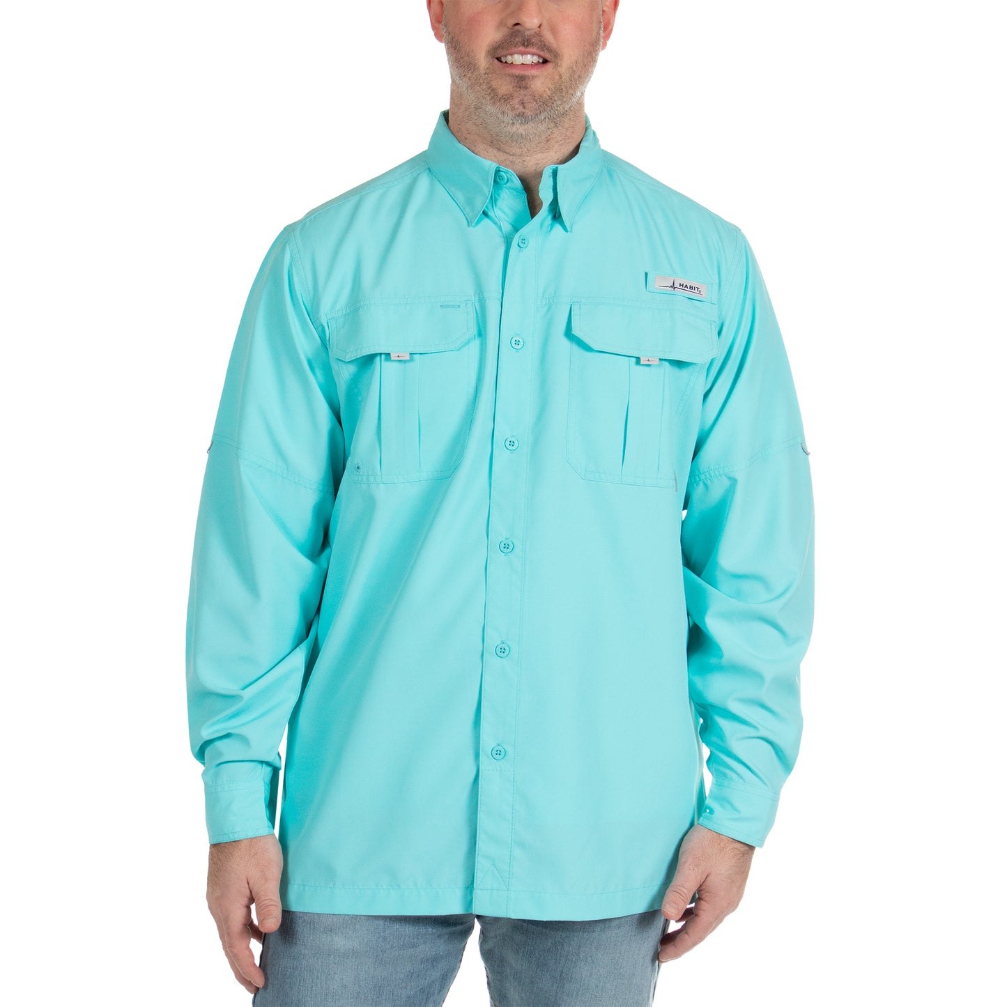 TS10025 - Habit - Fourche Mountain Long Sleeve River Guide Fishing Shirt - Men’s - CLOSEOUT