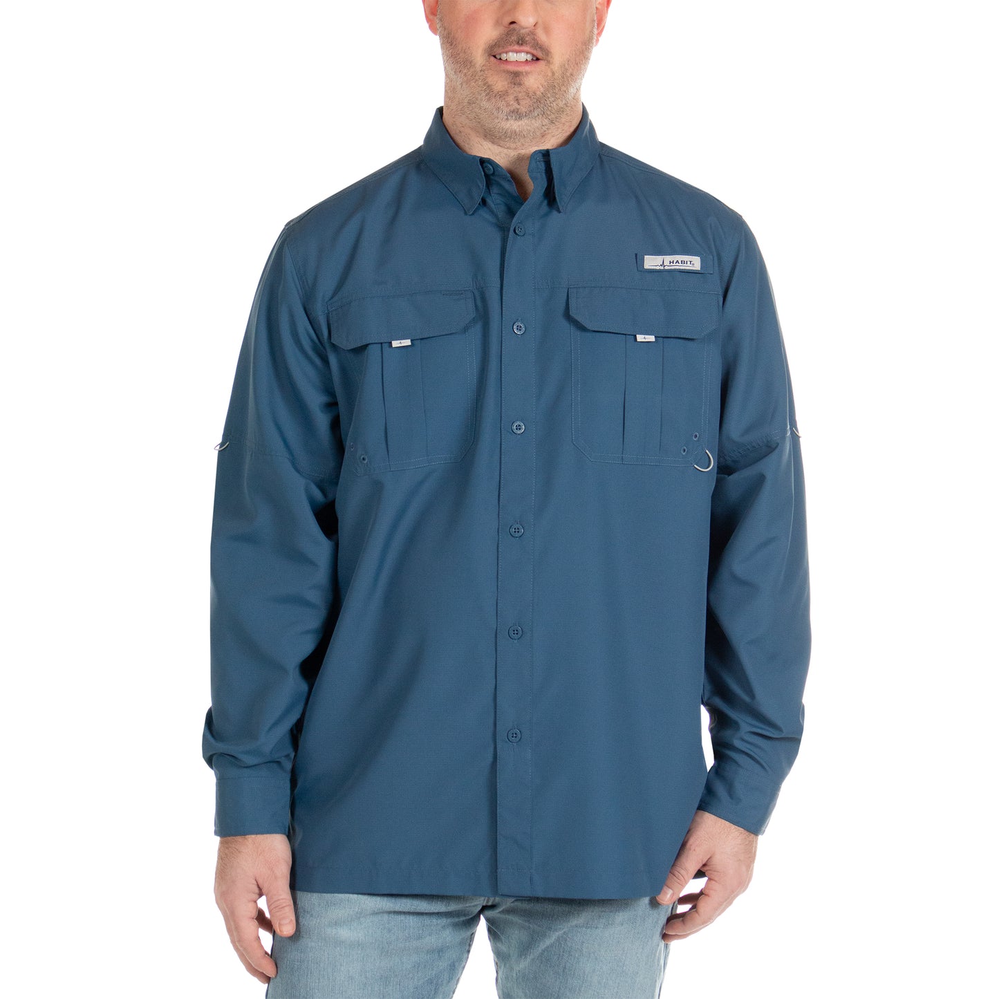 TS10025 - Habit - Fourche Mountain Long Sleeve River Guide Fishing Shirt - Men’s - CLOSEOUT