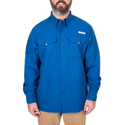 TS1488 -  Habit Branded Long Sleeve River Shirt - Men's - CLOSEOUT